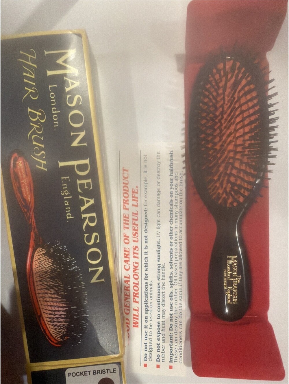 Mason Pearson BN4 Pocket Bristle Nylon Hair Brush Made in England $180